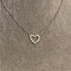 Kendra Scott Silver Heart Pendant Necklace